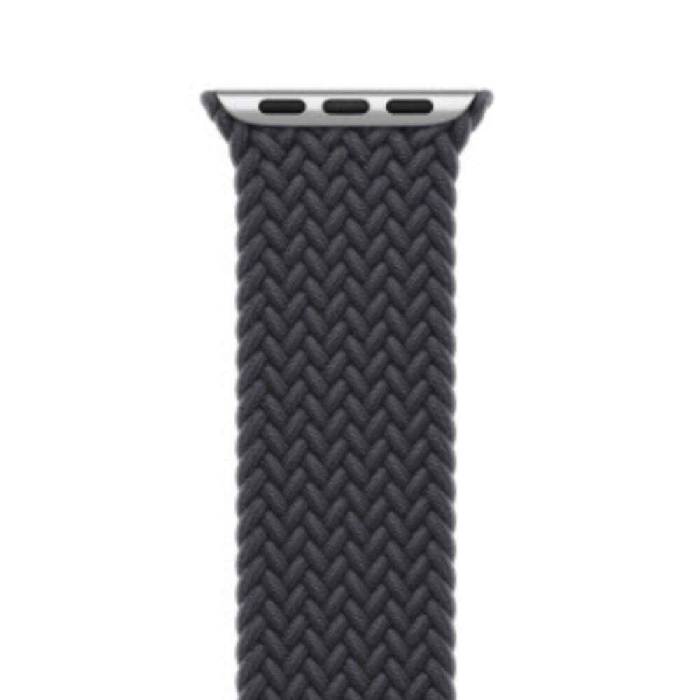 Genuine Apple Watch Braided Solo Loop Band - Black - Size 9 - 44/45/49mm Case